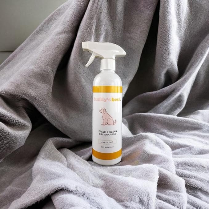 Buddy's Best Fresh & Clean Dry Shampoo for Dogs, 16 fl oz Bottle Waterless Dog Shampoo for Dog and Puppy Grooming (Unscented)