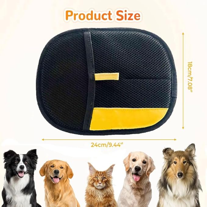 2pcs Electrostatic Pet Hair Removal Gloves: Quick Wiping - Reusable & Washable for Sofa Clothing Pet Beds Effortless Cats & Dogs Hair Remover for Pets