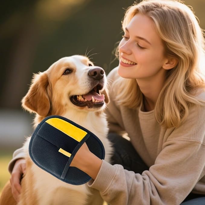 2PCS Electrostatic Gloves Pet Hair Removal, 2025 Reusable Dogs Cats Hair Remover Gloves for Furniture Sheets Clothes