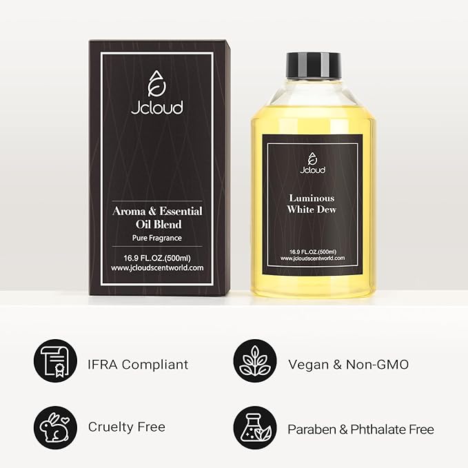 JCLOUD Hotel Diffuser Oil 16.9 Fl Oz (500mL) - Inspired by The Westin Hotel Scent, Luxury Cold Air Diffuser Oil Refill & Essential Oils Bulk for Home, Offices