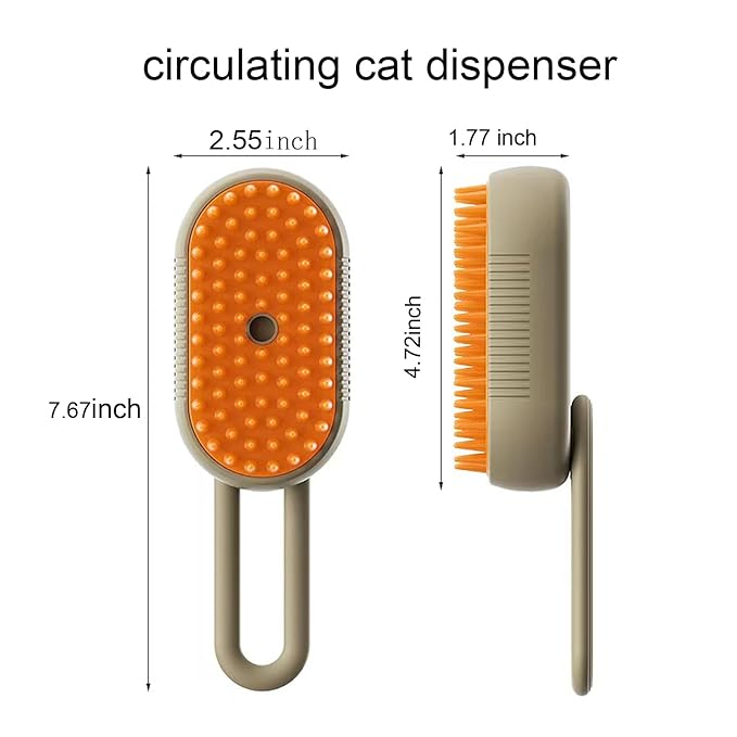4 in 1 Cat Steam Brush 2025 New Cat and Dog Anti-Static steam Brush for Massaging,cleaning,Shedding,Grooming,Rechargeable Pet Grooming Brushes (brush white1)