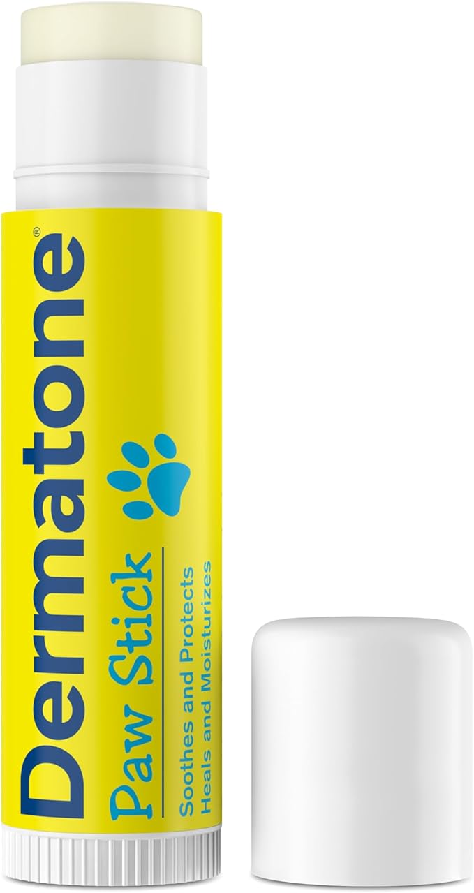 Dermatone Paw Stick for Dogs Stocking Stuffer | Natural Paw Balm for Cold, Heat, Salt, Sand & Snow | Moisturizing, Non-Toxic Paw Protector | Soothes, Repairs and Heals | 0.5oz Twist Stick