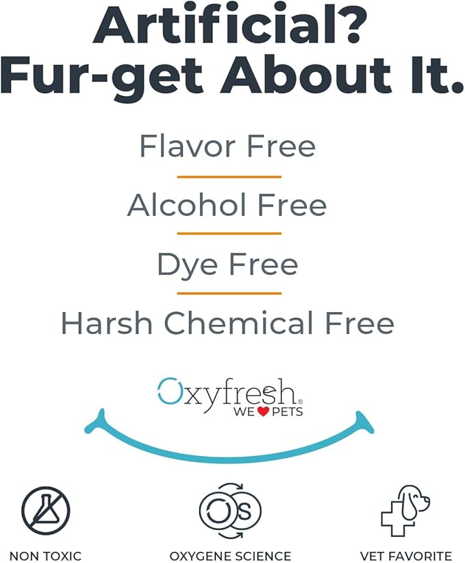 Oxyfresh Premium Pet Dental Kit for Dogs & Cats – Easiest Breath Freshener & Teeth Cleaning Solution for Fresh Breath, Clean Teeth, Plaque & Tartar Control – 4oz Toothpaste + 16oz Water Additive