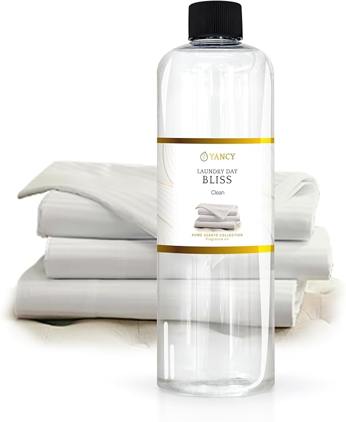 YANCY Laundry Day Bliss Home Collection Fragrance Oil (16 oz), Fresh Laundry-Inspired Scent, Clean Aroma for Diffusers, Oil Burners & Aroma Lamps, Crisp Scent for Daily Freshness