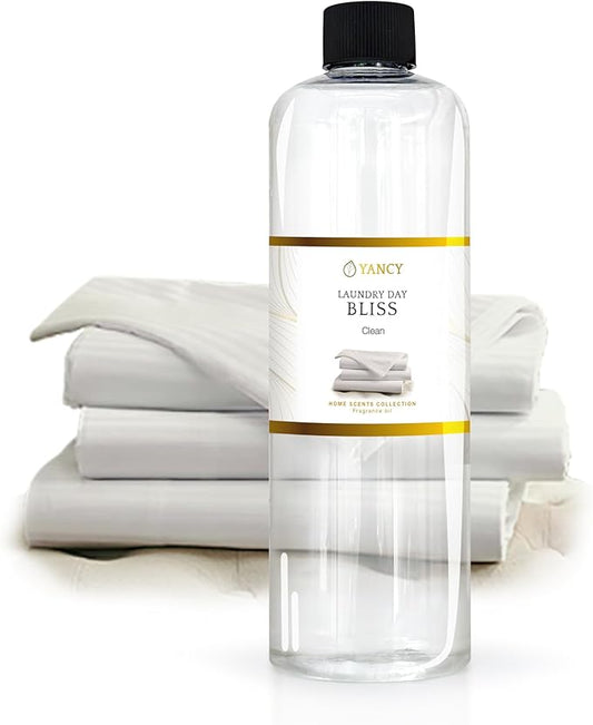 YANCY Laundry Day Bliss Home Collection Fragrance Oil (16 oz), Fresh Laundry-Inspired Scent, Clean Aroma for Diffusers, Oil Burners & Aroma Lamps, Crisp Scent for Daily Freshness