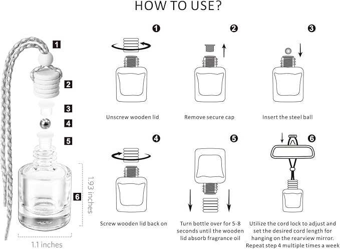 C Classy Car Air Freshener Hanging 2 Pack, Essential Oil Diffuser for C ar, Long-Lasting Fragrance, Car Air Fresheners for Women & Men Gift, Made in USA