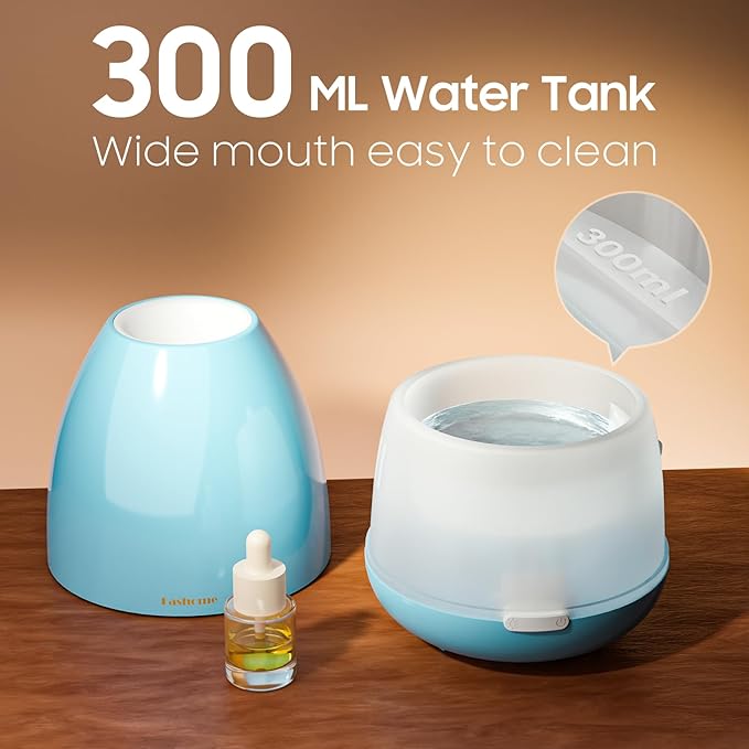 300ml Aromatherapy Scent Diffuser, 7 Color LED Auto Essential Oil Diffuser, Suitable for Pets, Home, Office, Yoga, 20H Long Lasting, Automatic Shutdown (Sky Blue)