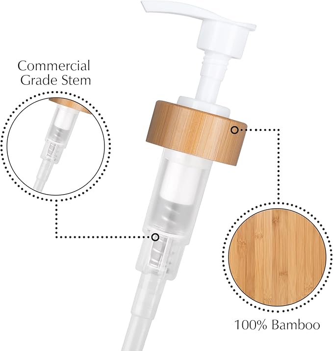 Emerson Glass Soap Dispenser Set - Kitchen & Bathroom, 16 Oz, 2 Pack with Pump and Labels