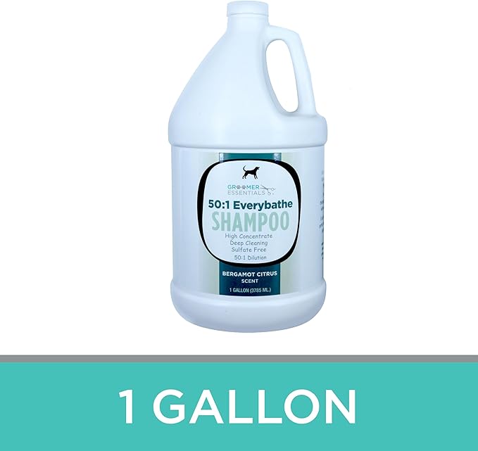 50:1 Everybathe Shampoo - 1 Gallon - Can Be Diluted Up to 50:1 - Can Be Used On Dogs Or Cats 12 Weeks Or Older - Free of Parabens and Sulfates