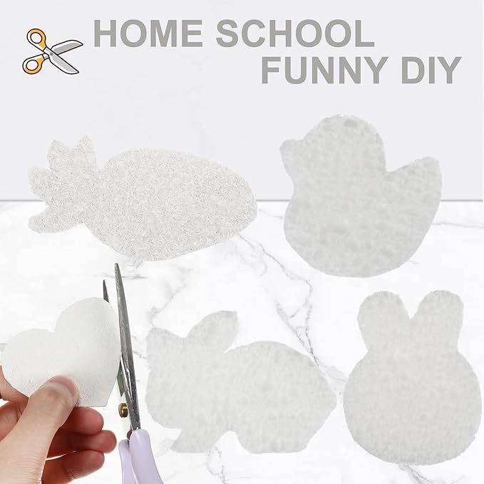 Zhengmy 100 Pieces Kitchen Sponge Bulk Natural Sponges for Dishes Compressed Wood Pulp Sponges Cleaning Sponge Without Scratching for Kitchen Bathroom, 3.9 x 2.4 x 0.12 Inch (White)