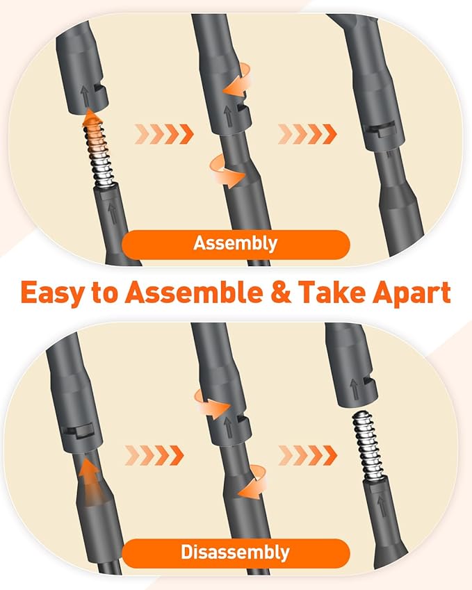 Pawfly Aquarium Cleaning Tools, 7 in 1 Fish Tank Cleaning Kit, Algae Scraper, Sponge Scrubber Pad, Brush, Gravel Rake & Fish Net with Adjustable Long Handle, Fish Tank Cleaner Set