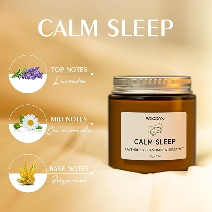 Scented Candle Gift Set, Soy Candles for Women, Sleep Candles for Home Scented, 2 Pack Aromatherapy Candle for Relaxing, Sleep, Stress Relief & Home Decor