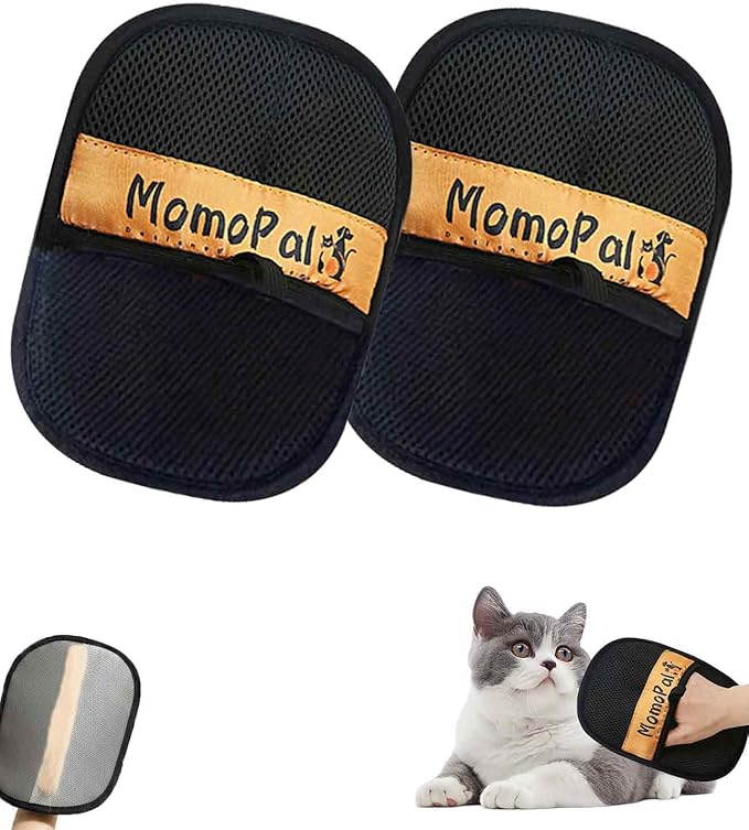 2PCS Electrostatic Pet Hair Remover Glove, Reusable Cat Dog Pal Hair Cleaning Grooming Removal Mitt