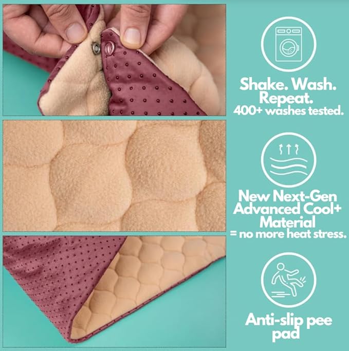 Hopp'd™ HutchLiner 2.0 Premium Guinea Pig Cage Liner Washable Fleece Bedding for Rabbits & Guinea Pigs | Waterproof, Odor Control, Cooling Mat, Anti-Slip Bunny Mat & Pee Pad | C&C Cages (2x4)