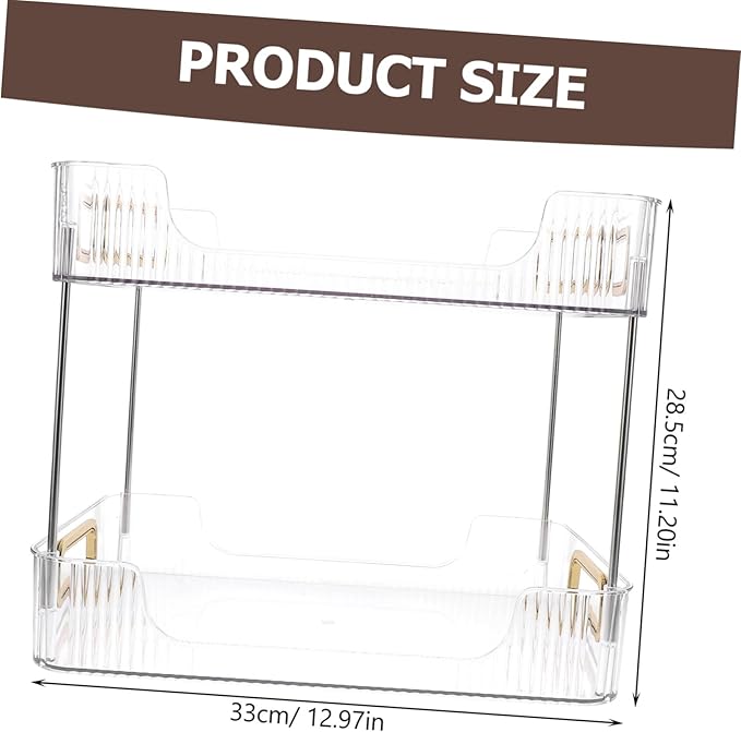 BESTOYARD 2tier Bathroom Countertop Storage Rack Vanity Organizer Under Sink Pet Stainless Steel Organize Your Space