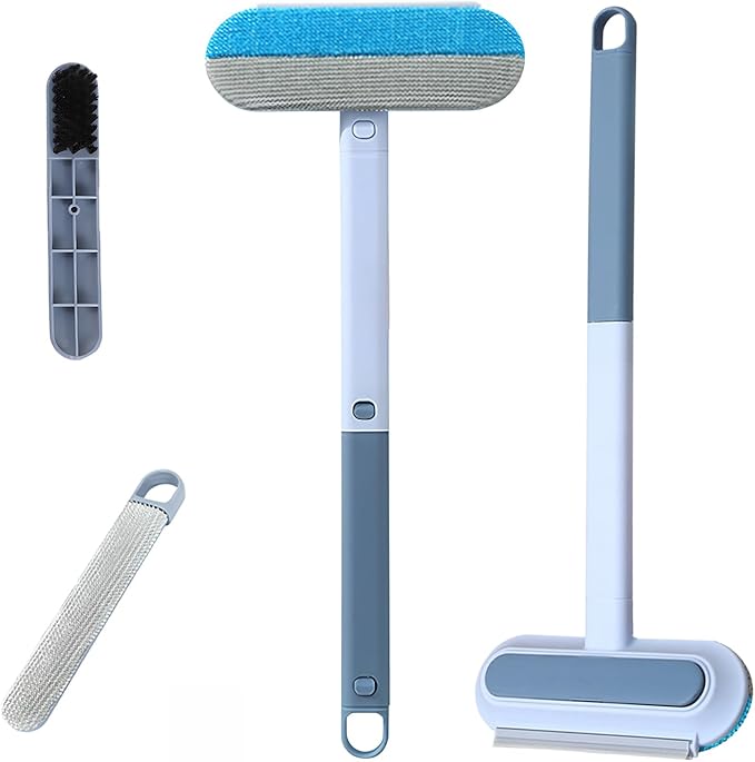 2 Pieces of Pet Hair Removal Brush, Cat Hair Remover Furniture, para Gatos Quita Pelo Reusable, Washable for Gentle Cleaning of Sofas, Carpets, Clothes, Bedding