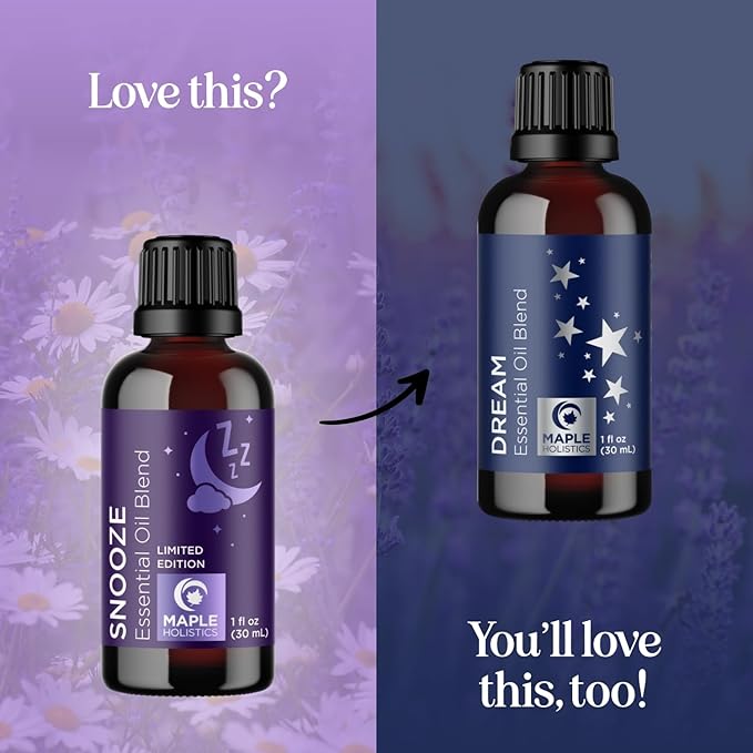 Sleep Essential Oil Blend for Diffuser - Snooze Blend Essential Oil for Sleep with Lavender Roman Chamomile Cedarwood and More - Sleep Aromatherapy Oil Blend for Peaceful Nighttime Relaxation