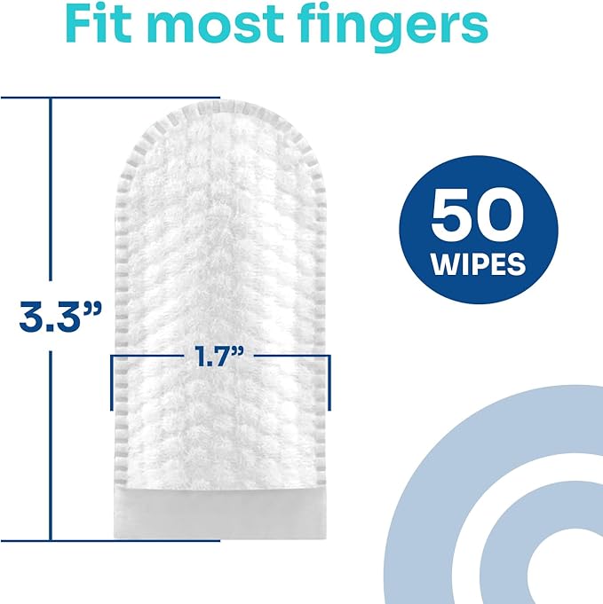Conkote Dog Ear Finger Wipes, Ear Cleaner Wipes for Dogs & Cats 50 Count, Cat Ear Cleaner, Reduce Plaque and Tartar, Ear Wipes for Dog Remove Ear Wax, Dirt and Debris Freshens Breath