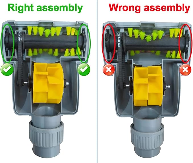 1-1/4'' Vacuum Turbo Brush Attachment for Pet Hair Removal – Fits Shop Vacs 1.25”(32mm) Hoses with Adapter– Air Driven Turbo Brush Compatible with Most Vacuum Cleaners Outer Diameter Hose 1-1/4