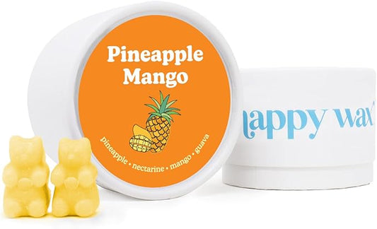 Happy Wax Pineapple Mango Scented Wax Melts, All Natural Soy Wax, Long Lasting, Non Toxic, 4 oz