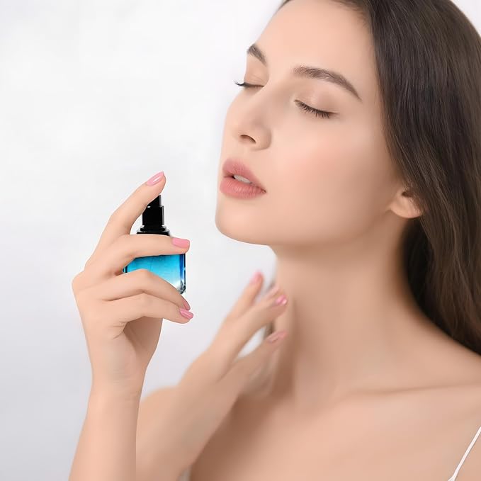 Perfume Bottles Empty Glass Atomizer Sprayer, 3 Pack 30ml Refillable Travel Spray Bottle for Fragranc or Essential Oil, Portable Cologne Atomizers with Dispensing Kit for Handbag, Date