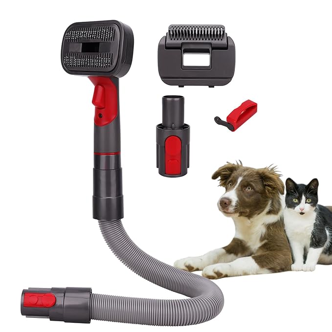 Pet Dog Hair Grooming Brush Vacuum Attachment Compatible with Dyson V7 V8 V10 V11 V12 V15, Cat and Dog Grooming & Shedding Tools