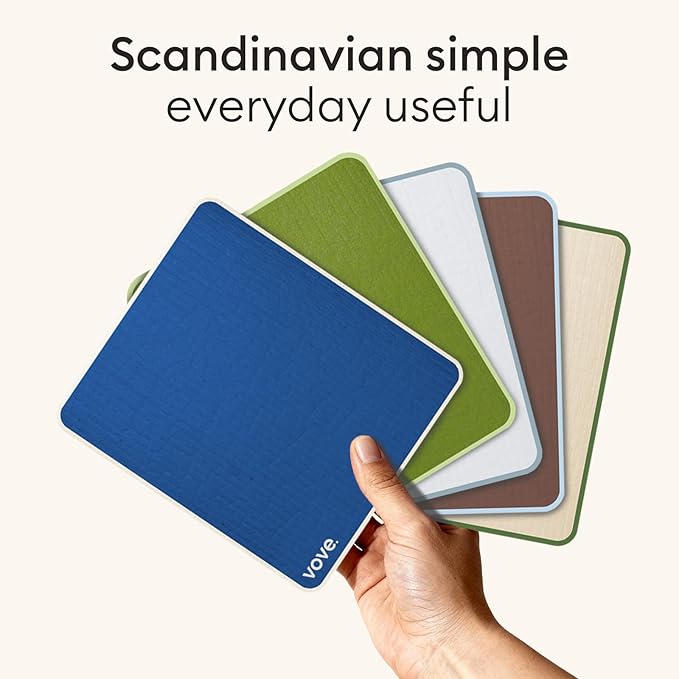 Vove Swedish Dishcloths 5-Pack, Essential Neutrals - FSC Certified Cellulose & Cotton, Oeko-TEX Standard 100, Reusable Washable Kitchen Cleaning Cloths, Eco Friendly Floral Design