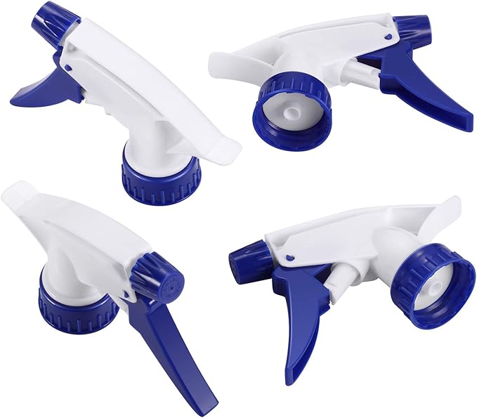 24 Pieces Trigger Sprayer Spray Bottle Top Replacement Bottle Sprayer Nozzle Mist Sprayer Head and 5 Pieces Clear Mini Funnel for Home Office Cleaning Supplies, Fit Standard 28/400 Neck Bottles