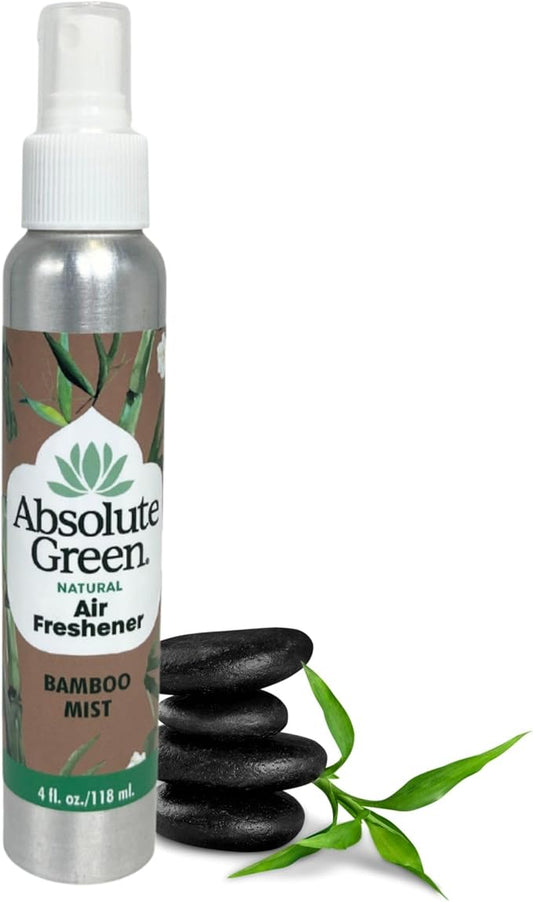 Absolute Green Air Freshener Room Spray, Non-Toxic, Cover Odors, Safe around Kids and Pets, Natural Bamboo Mist Scent 4oz (1 Pack)