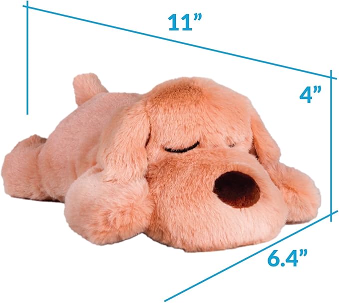 SmartPetLove Snuggle Puppy Original Dog Toy for Small Breeds - Heartbeat Puppy for Dogs - Pet Anxiety Relief and Calming Aid - Comfort Dog Toys for Behavioral Training. Heat Pack not Included