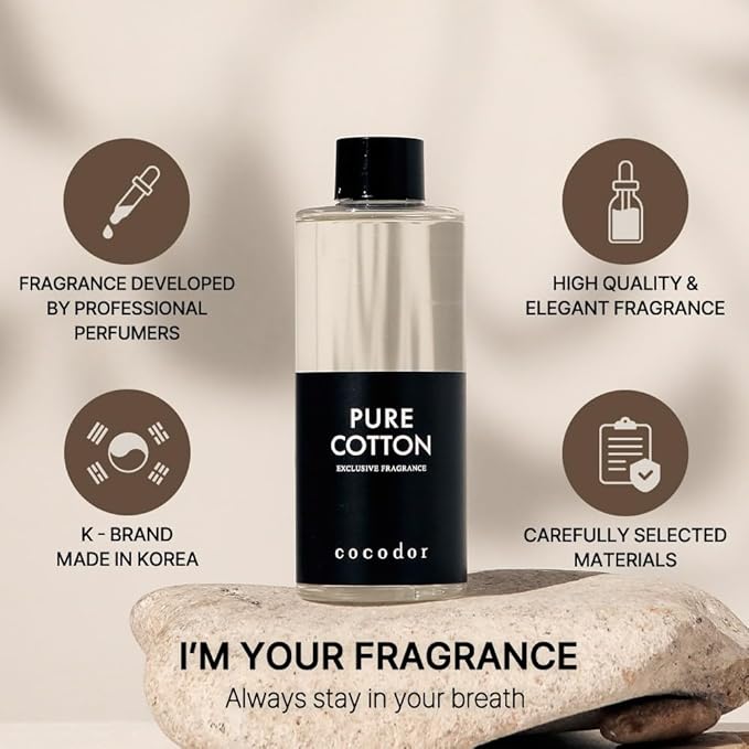 Cocod'or COCODOR Reed Diffuser Oil Refill/White Jasmine /6.7oz / 1 Pack/Aromatherapy, Home Fragrance, Scented Oils, Oils for Reed Diffuser, Bathroom Home Decor