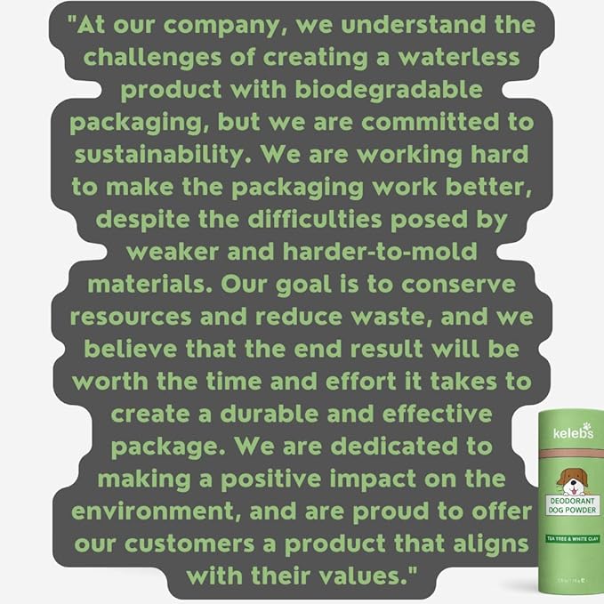 Kelebs Dog Dry Shampoo for Smelly Dogs | Waterless Dry Dog Shampoo Powder | Anti Itch Shampoo for Dogs | Skin Ear & Paw | Tea Tree Oil | Talc Free with Organic White Clay Vegan | No Plastic