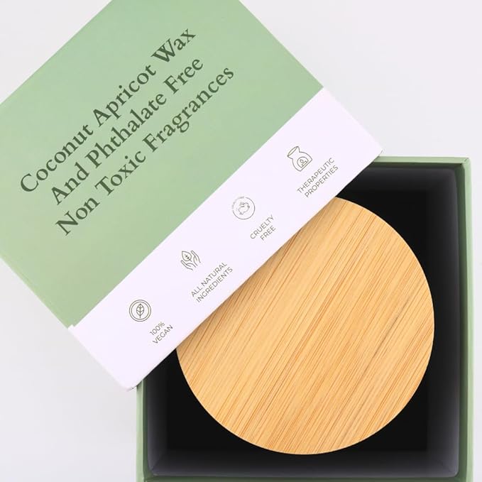 Honeysuckle Jasmine Scented Candle – Long Burning Fresh Floral Spring Fragrance with Lemon, Violet & Wood – Hand-Poured Coconut-Apricot Wax, Non-Toxic, Cruelty-Free – 13 oz with Bamboo Lid