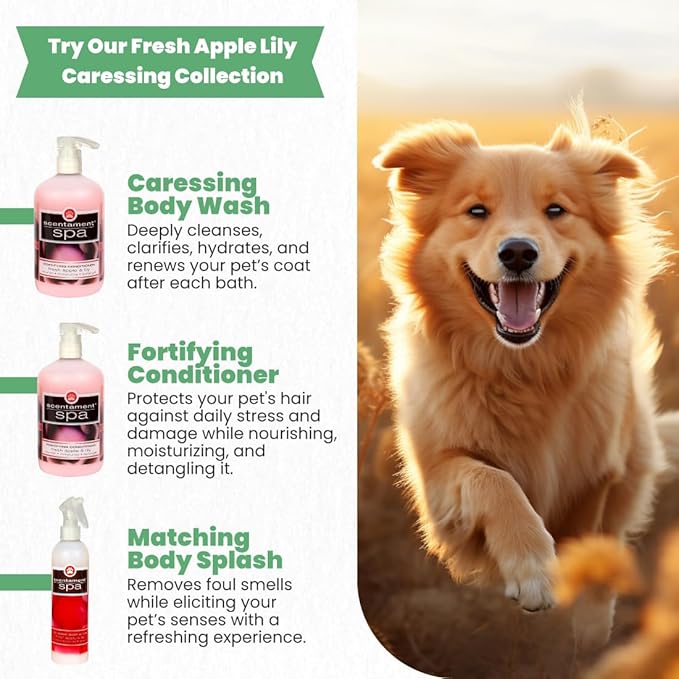 Best Shot Scentament Spa Fortifying Puppy Conditioner, Ideal Skin Care Product, for Deep Cortex Conditioning, Fresh Apple Lily, 16 Oz.