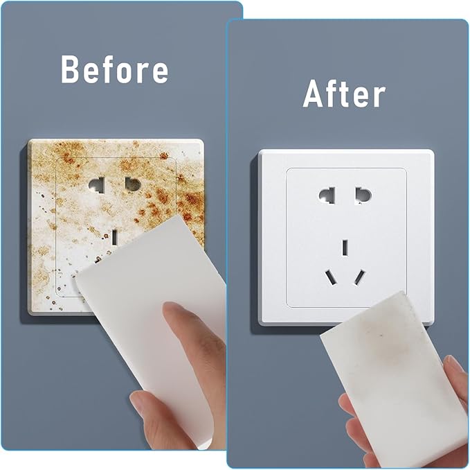 10Pcs Melamine Sponges for Multi-Purpose Cleaning Extra Thick and Long Lasting Kitchen Sponges Magic Sponge Erasers for Bathtub, Floor, Baseboard, Bathroom, Kitchen and Wall Cleaner