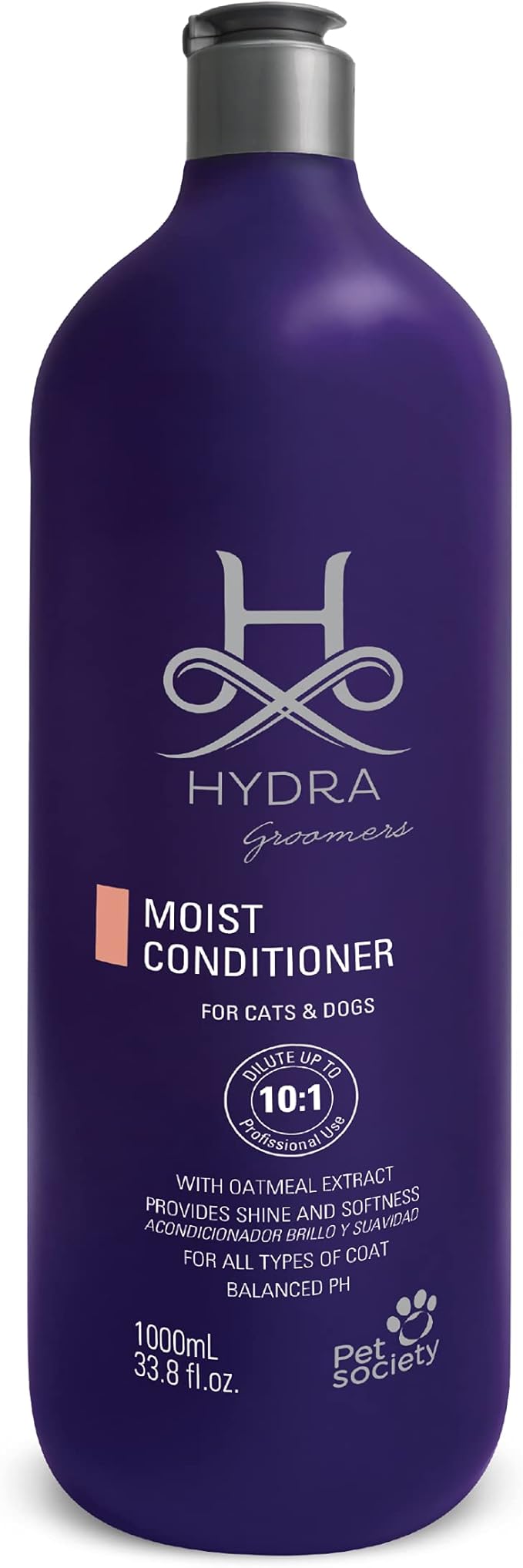 Hydra Professional Moisturizing Dog Conditioner, Oatmeal Hair Conditioner for Dogs and Cats, Suitable for All Breeds and Coat Types, Promotes Shine