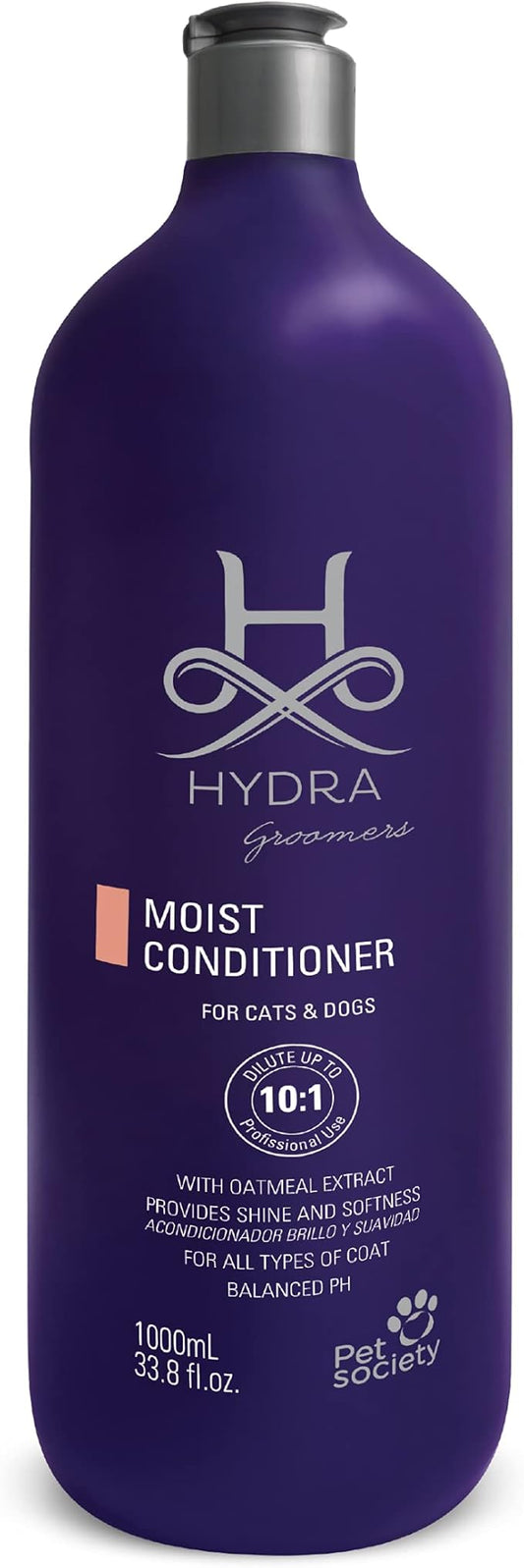 Hydra Professional Moisturizing Dog Conditioner, Oatmeal Hair Conditioner for Dogs and Cats, Suitable for All Breeds and Coat Types, Promotes Shine
