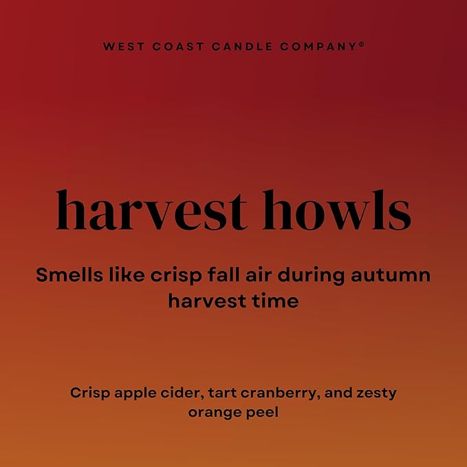 Harvest Howls | Pet Friendly Candle | Soy-Free Coconut Apricot Wax | Clean Burning | Non-Toxic | Veterinarian Approved | Pet Odor Eliminator | Air Freshening Scented Candle | 9 oz