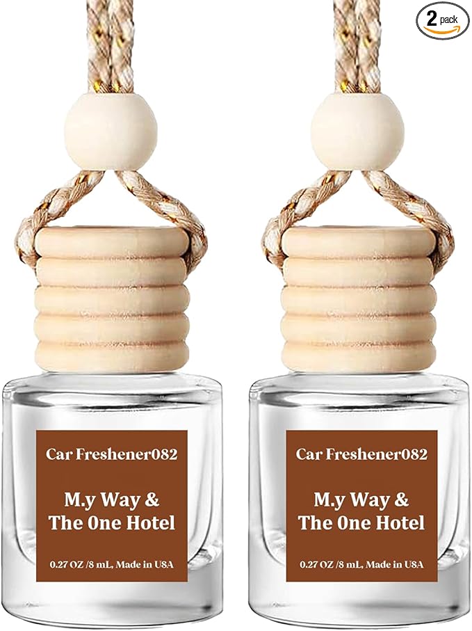 HoogaLife Car Air Freshener Hanging 2 Pack - Hotel Collection Diffuser Oil Inspired by M.y Way & The 0ne Hotel - NO.1000 Fragrance Oil, Car Fresheners for Women Made in USA (082)