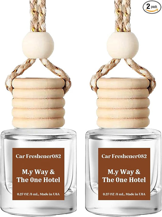 HoogaLife Car Air Freshener Hanging 2 Pack - Hotel Collection Diffuser Oil Inspired by M.y Way & The 0ne Hotel - NO.1000 Fragrance Oil, Car Fresheners for Women Made in USA (082)