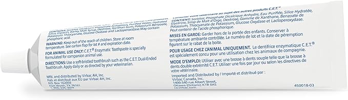 Virbac C.E.T. Enzymatic Toothpaste, Malt Flavor, 2.5 oz