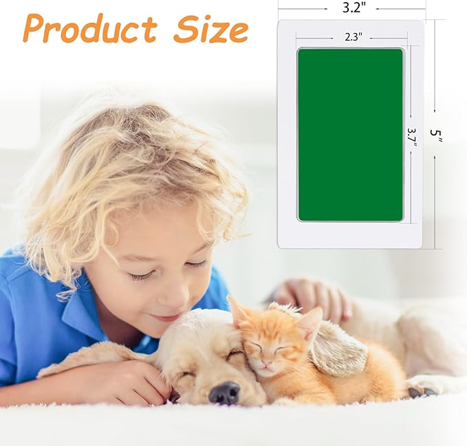 Inkless Paw Print Kit,Dog Paw Print Kit,Dog Nose Print Kit,Clean Touch Ink Pads and Imprint Cards,Pet Paw Print Impression Kit for Dogs Cats Footprint Keepsake