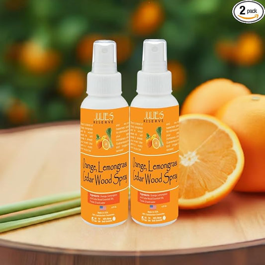 2 Pack Citrus Orange/Cedar/Lemongrass Room & Linen Spray