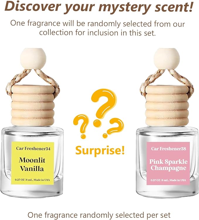 HoogaLife Car Air Freshener Diffuser 6 Pack Hanging Air Freshener - Vanilla Scents Car Freshener for Women, 45+ Days Long Lasting Fragrance Made in USA