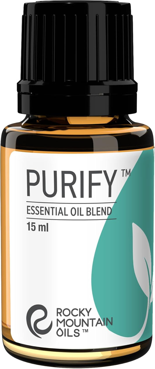 Rocky Mountain Oils Purify Essential Oil Blend 15ml - Organic, Diffuser Oil, Frankincense, Sage Oil Pure Essential Oils for Diffuser and Aromatherapy, Perfect for Hotel, Spa, Diffuser Oil