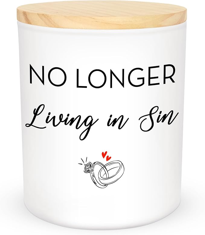 Christmas Engagement Gifts for Couples - Long Lasting Vanilla Lavender Candle 10 oz - Funny Wedding Gifts for Newly Engaged Couples, Bridal Gift for Women, Bridal Shower Gift Ideas