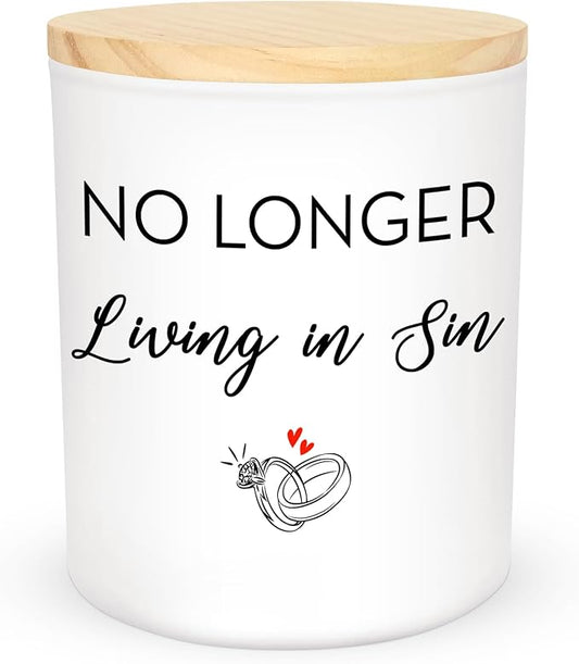 Christmas Engagement Gifts for Couples - Long Lasting Vanilla Lavender Candle 10 oz - Funny Wedding Gifts for Newly Engaged Couples, Bridal Gift for Women, Bridal Shower Gift Ideas
