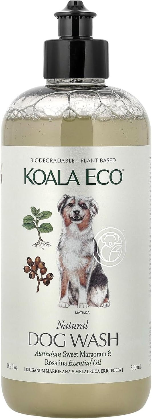Koala Eco Dog Cleaner, Pet Shampoo - with Australian Sweet Marjoram & Rosalina Essential Oil - 16oz
