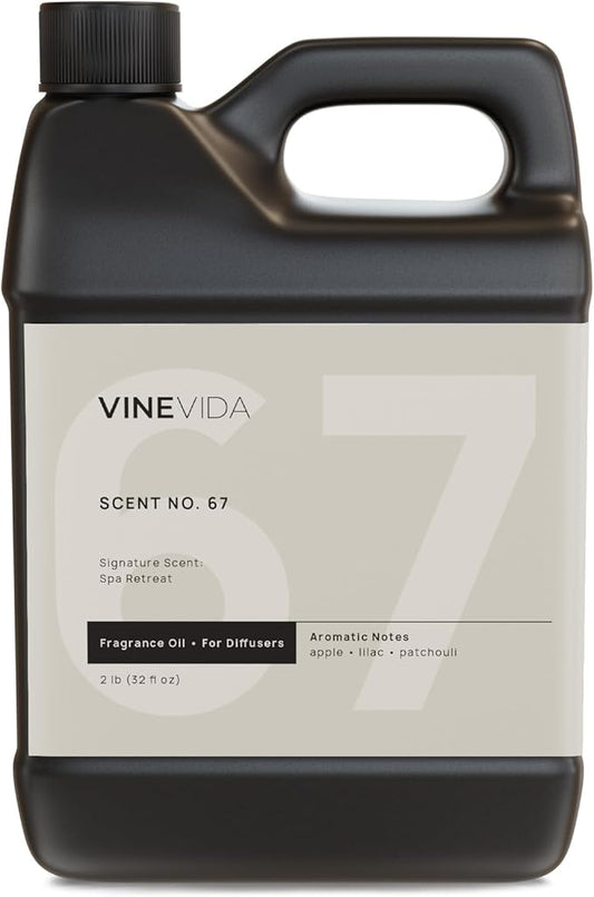 VINEVIDA Spa Retreat Fragrance Oil for Cold Air Diffusers - 32 Fl Oz -Essential Oils for Diffuser Oil Refill & Air Freshener Room Spray