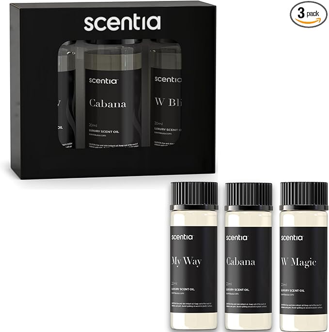Scentia Hotel Diffuser Oil | Aromatherapy Fragrances Inspired by 5-Star Hotels | Luxurious Scents Gift Set - 3 x 20ml Bottles Set - The 1 Hotel Miami, W Hotels - Thanksgiving & Holiday Gift